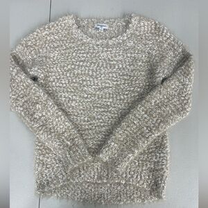 Vintage 1996 Freshman Cream Fuzzy Sweater - Size L (14)!